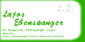 lajos ebenspanger business card